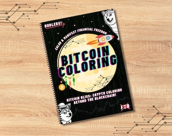 Bitcoin Adult Coloring Book | Cryptocurrency | 50 Coloring Pages | PDF/Printable eBook Download | Crypto