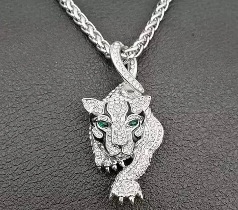 10k Gold Panther Necklace, Panther Jewelry, Black Panther Gifts, Spirit