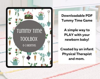 Tummy Time Toolbox 0-3 months, Instant Download, PDF digital download