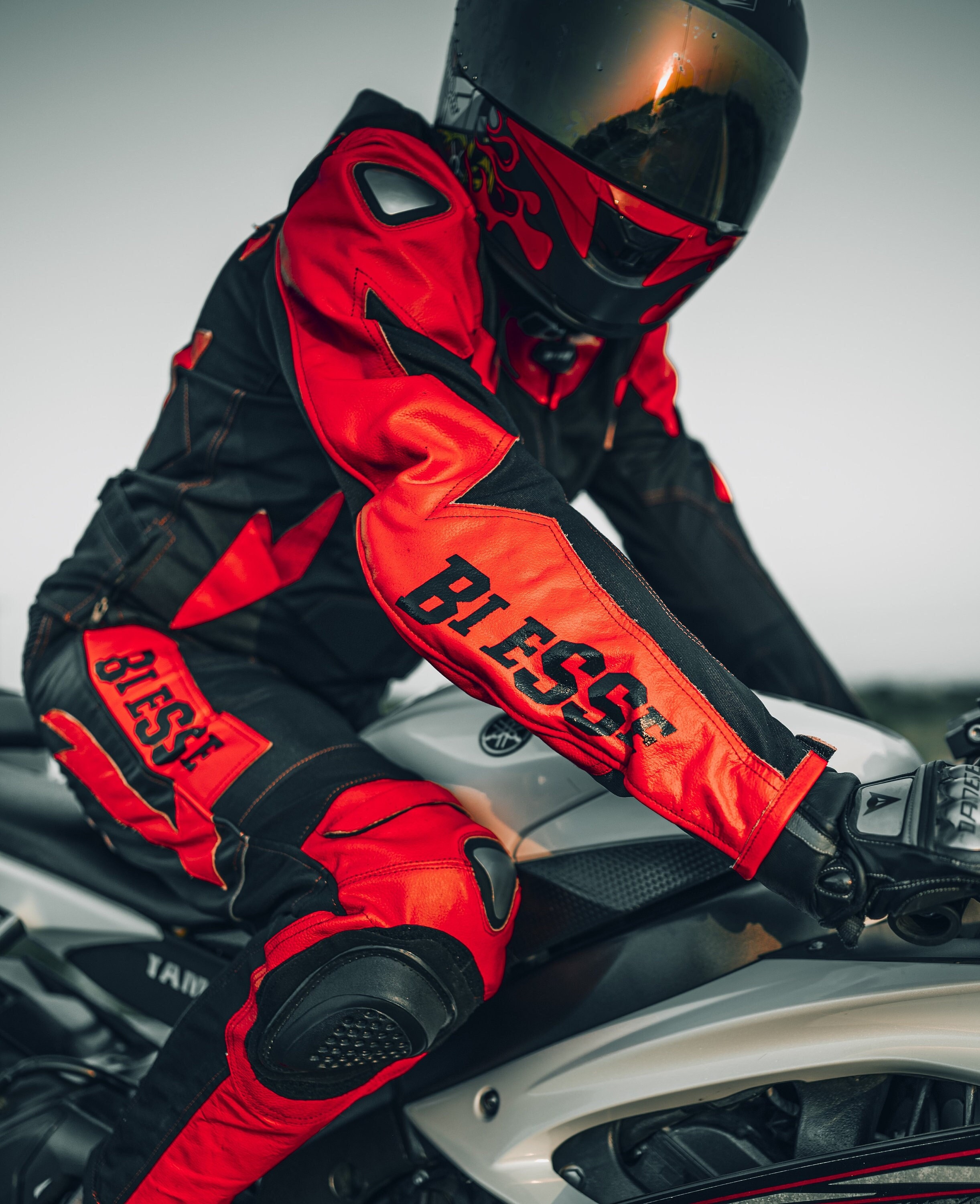 BIESSE Motorcycle Suit Men s 2 piece Leather Textile CE Armor Motorcycle Suit for Men Etsy Canada