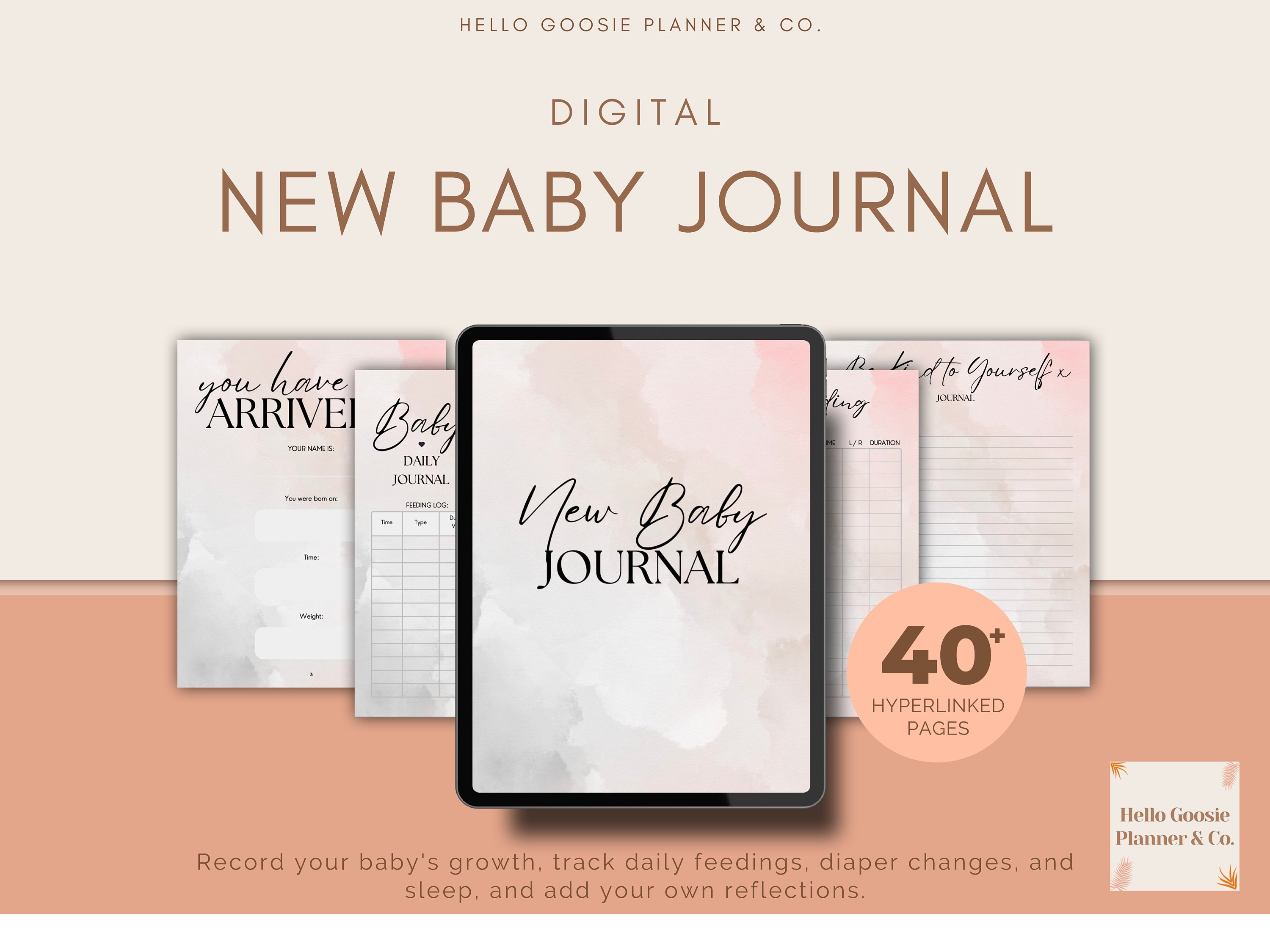 Digital Baby Journal, New Baby Planner, Newborn Tracker, Expectant Mom ...
