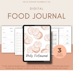 Digital Food Journal, Food Log, Food Diary, Meal Tracker, PDF Journal, Goodnotes Planner, Goodnotes Journal