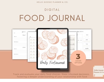 Digital Food Journal, Food Log, Food Diary, Meal Tracker, PDF Journal, Goodnotes Planner, Goodnotes Journal