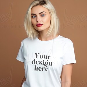White Bella Canvas 3001 T-shirt Mockup, Styled Shirt Mockup, Fall Mockup, Womens Tee Mock, White T-Shirt Mockup, White Tshirt mock