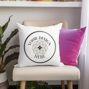 Throw Pillow Mock up Decorative Pillow Mockup Accent Pillow Mockup Farmhouse Pillow Photo Design Flat Lay Mock Up JPG Digital Download SVG