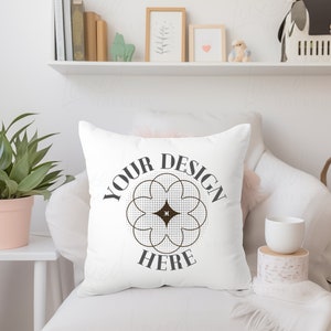 Throw Pillow Mock up Decorative Pillow Mockup Accent Pillow Mockup Farmhouse Pillow Photo Design Flat Lay Mock Up JPG Digital Download SVG