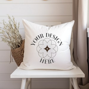 Throw Pillow Mock up Decorative Pillow Mockup Accent Pillow Mockup Farmhouse Pillow Photo Design Flat Lay Mock Up JPG Digital Download SVG