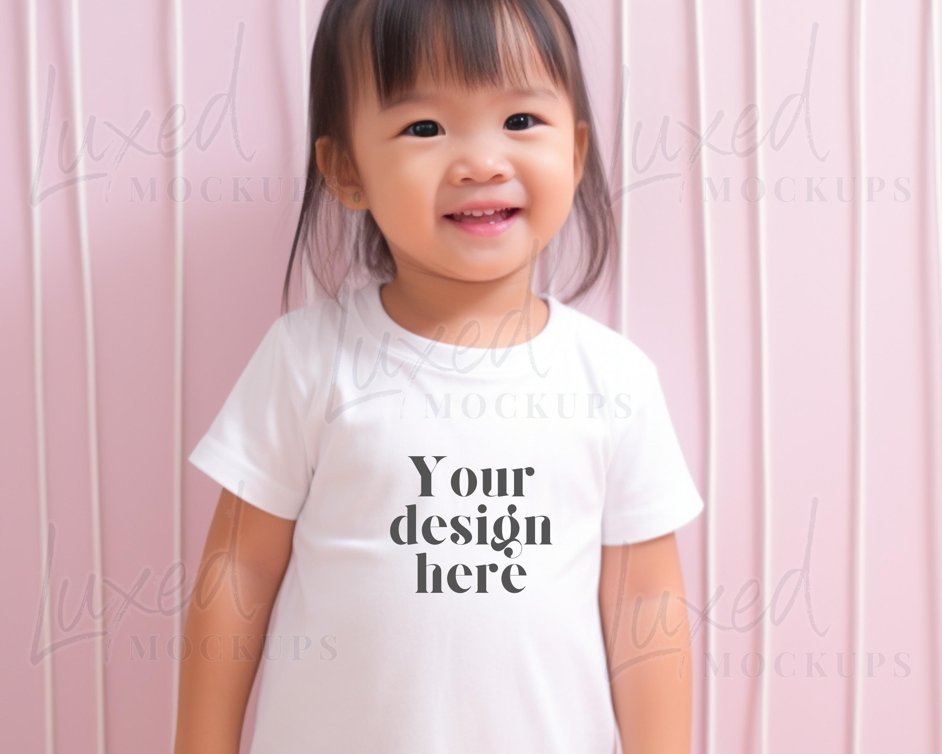 Cute Toddler Girl Tshirt Mockup Baby RABBIT SKINS 3322 White Etsy