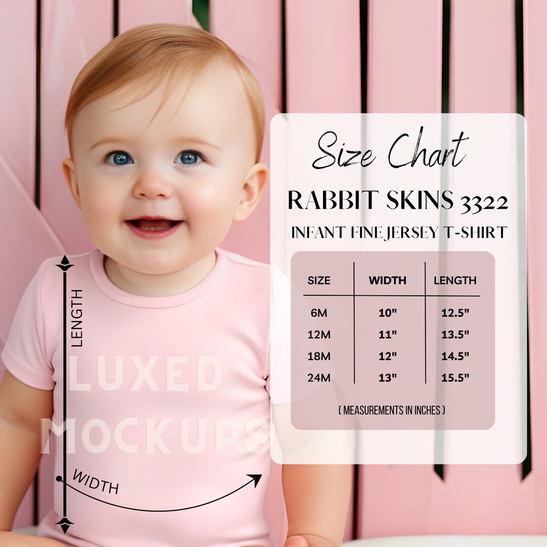 Rabbit Skins 3322 Size Chart Rabbit Skins Infant Fine Jersey Tee Size