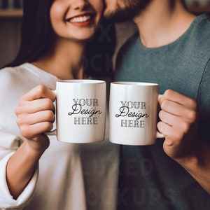 Couple Double mug mockup, blank mug mockup, coffee mug mock up, mug mockups, pod ceramic cup, white cup mock up 11 oz, Christmas mug mockup