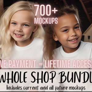 Whole Shop Bundle, Entire Shop Mockup Bundle, Bella Canvas 3001 Bundle, Gildan 18000 Bundle, Kids Mockups Bundle, The Whole Shop Bundle Pass