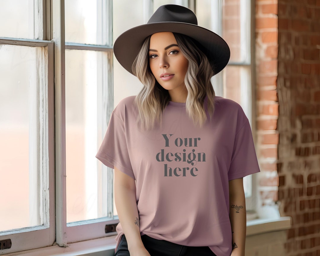 Heather Mauve Bella Canvas Shirt Mockup, Bella Canvas 3001 Tshirt ...