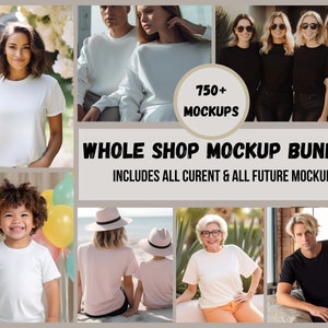Whole Shop full access Mockup Pass Bundle, Entire Shop Bundle, Bella Canvas Bundle, Gildan Bundle, Comfort Colors Bundle, Male Bundle