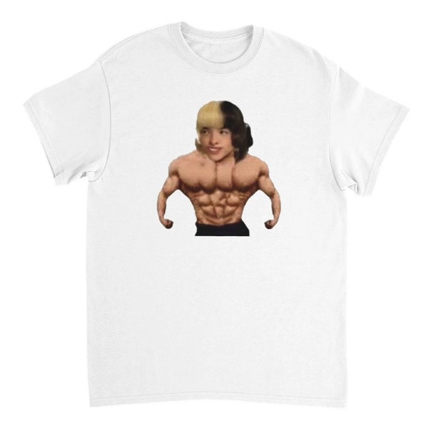 Buff Melanie Fried Meme zwaargewicht unisex ronde hals T-shirt