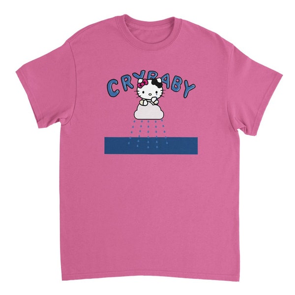 Hello Cry Baby Kitty Heavyweight Unisex Crewneck T Shirt