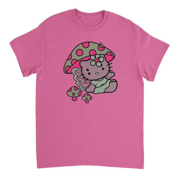 Hello Melanie Kitty Mushroom Parody Heavyweight Unisex Crewneck T Shirt