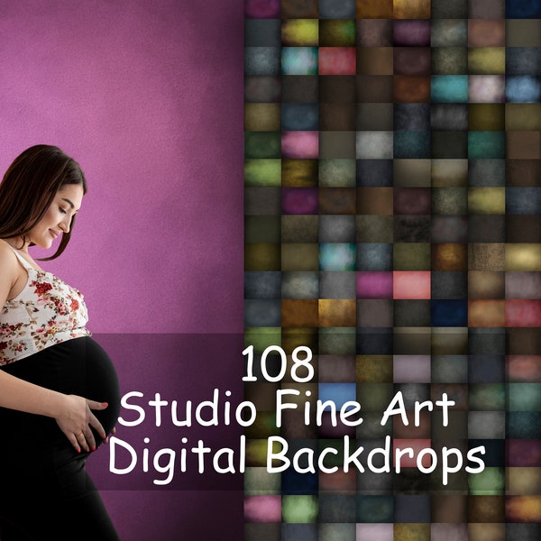 108 Fine Art Studio Portrait Backdrops, Portrait Texture Photoshop Overlays, Vintage Photo Background, Digital backdrop Photography JPG