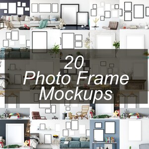 20 Frame Mockup Bundle I Picture Frame Mockup I Photo Frame Mockup I Wall Art Frame Mockup I Poster Mockup I Interior Mockup I Boho I Modern