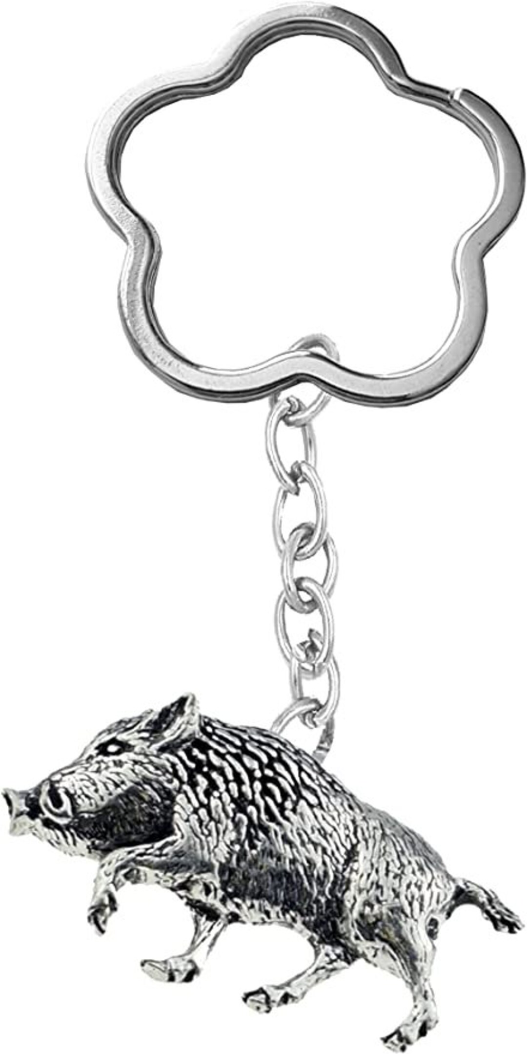 Animal Salvaje Pewter Inglés Fino En Un Broche Gota Aro Para - Foto 13