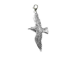 Seagull on a Sterling Silver 925 Trigger Clasp 925 hoop charm codeppb17 mum nan sister dad gift