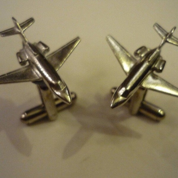 British Aerospace 125 c107   Aircraft Aviation Cufflinks Handmade in England Made from fine English pewter jewellery suit boxed