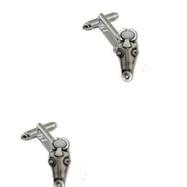 Cows Head steam punk Cufflinks Handmade in England Made from fine English pewter jewellery suit boxed ts313