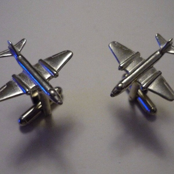 Electric Canberra C152   Aircraft Aviation Cufflinks Handmade in England Made from fine English pewter jewellery suit boxed