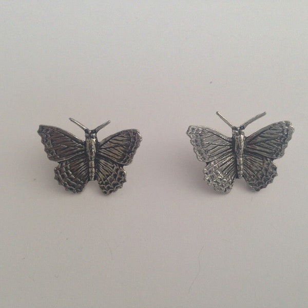 Small Butterfly C2  Cufflinks Handmade in England Made from fine English pewter jewellery suit boxed silver gold copper