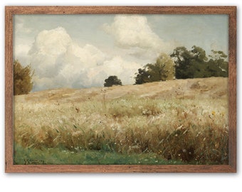 Gustaf Rydberg Wheat Fields Landscape: Vintage Country Art Print