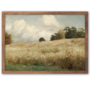 Gustaf Rydberg, Swedish, Wheat Fields Landscape Oil Painting, Vintage Landscape Print, Vintage Country Landscape Art