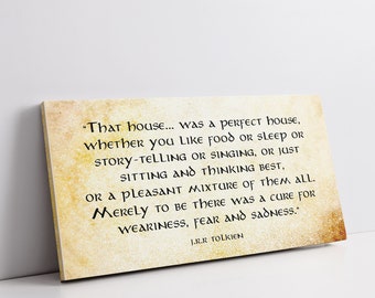 LOTR Quote Canvas – Hobbiton Rustic Wall Decor