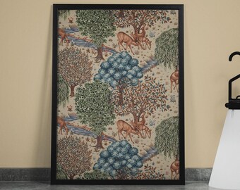 William Morris 'The Brook' Canvas Wall Art: Art Nouveau Textile Print