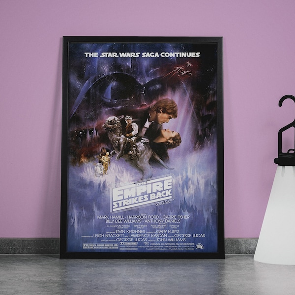 Retro The Empire Strikes Back Star Wars Movie Poster - Old Movie Poster - Star Wars Lover Gift