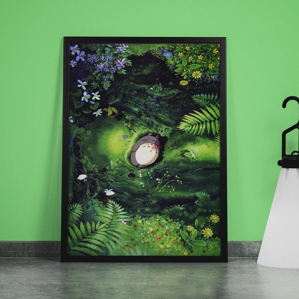 My Neighbor Totoro Poster Forest -  Studio Ghibli Art - Anime Lover Gift - Hayao Miyazaki - Totoro Fan Gift