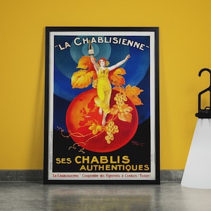 Vintage Drink Poster - La Chablisienne Ses Chablis Authentiques