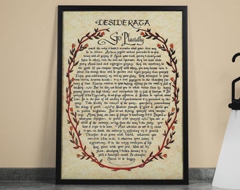 Druk wiersza „Desiderata”: poezja Maxa Ehrmanna, sztuka ścienna