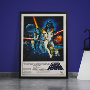Star Wars Movie Poster 1977 - Old Movie Poster - Star Wars Lover Gift
