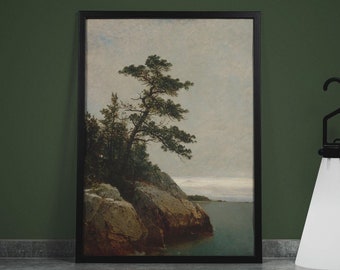 John Frederick Kensett  - The Old Pine - Landscape Vintage Painting - Vintage Wall Art