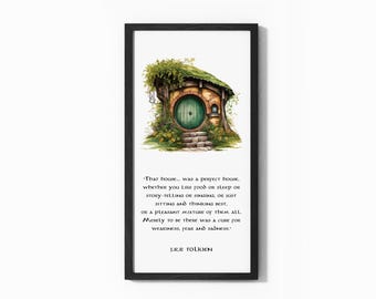 Hobbiton Wall Decor - LOTR J.R.R. Tolkien Quote, Rustic Sign