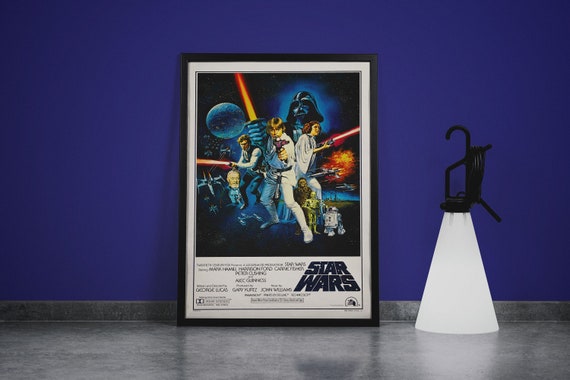 Star Wars 1977 Movie Poster: Handmade Canvas Art
