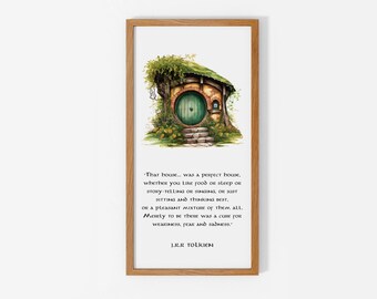 LOTR Hobbiton Art – J.R.R. Tolkien Quote Canvas Sign