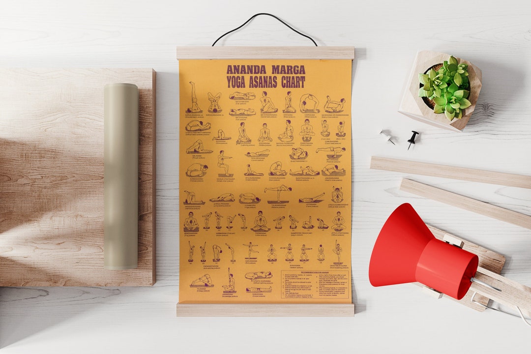 Yoga Postures Ananda Marga Yoga Asansas Chart - Etsy