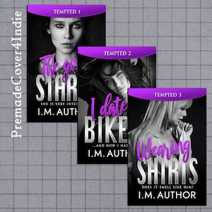 Black and white Romance Trilogy | Romance ebook cover | Premade digital book design