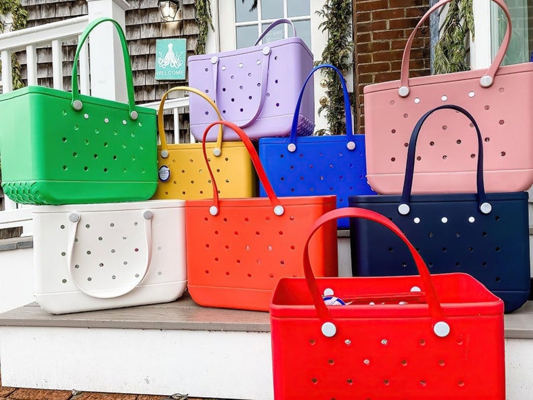 Multicolor Rubber Beach Bag Jelly Beach Bag Rubber Beach Etsy