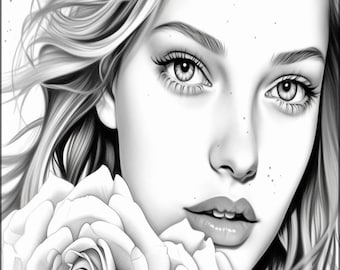 Coloring Pages,  pretty girls, queen, princess, dogs, pets, cats, digital, printing, black and white, art, drawing, colorful, printable,