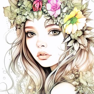 Coloring Pages,  pretty girls, queen, princess, dogs, pets, cats, digital, printing, black and white, art, drawing, colorful, printable,