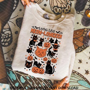 Black Cat Pumpkin Png, Ghots Cat Png, Retro halloween Png, Gothic Png, Black Cat Png, Fall Png, Halloween Cat Mama Shirt, Autumn Png