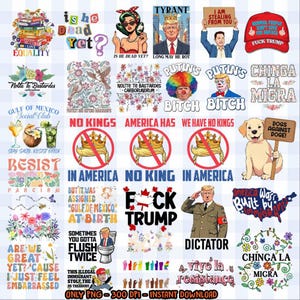 38+ Anti Trump Bundle Png, Trump Floral Png, Protest Trump Png, Resist Trump Png, FDT Png, Anti Trump Apparel, No Kings In America Png