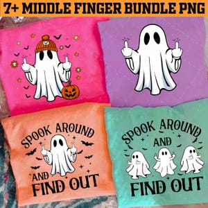 7+ Spook Around and Find Out Png, Ghost Halloween Png, Ghost Middle Finger Halloween Png, Ghost Fall Png, Halloween Vibes Png, Spooky Season