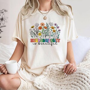Neurodiversity Is Beautiful png, Floral Mental Health Awareness Design, Autism Acceptance Sublimation, Kindness Digital Shirt Print Instant